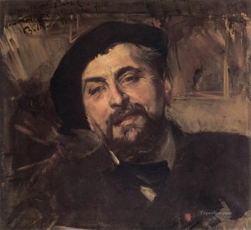 アーティスト エルネスト・アンジュ・ドゥエズの肖像 ジャンル ジョヴァンニ・ボルディーニ Oil Paintings